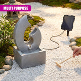 Horn Solar Water Feature with LED Lights
