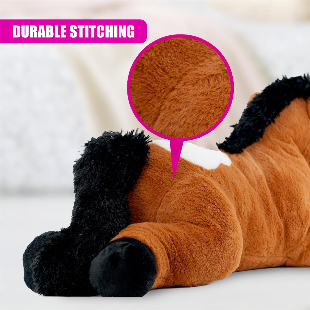 25" Brown Horse Soft Toy