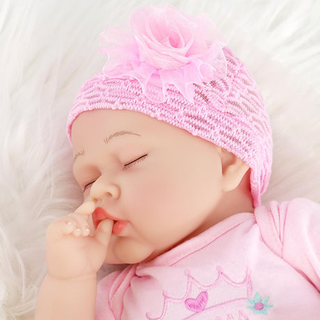 Lifelike Reborn Baby Sleeping Girl Doll 17" by BiBi Doll - UKBuyZone