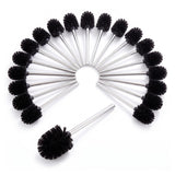 A set of 20 GEEZY stainless steel toilet brushes with black bristles arranged in a semi-circle on a white background