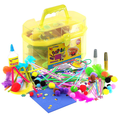 Yellow Kids Super Craft Carry Case by The Magic Toy Shop - UKBuyZone