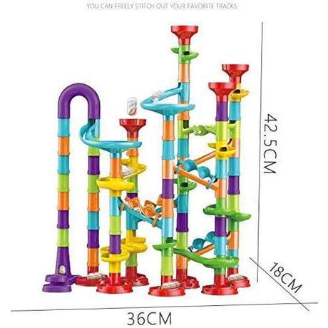 The Magic Toy Shop Marble Run Race Building Block Maze Toy Set 113 pcs