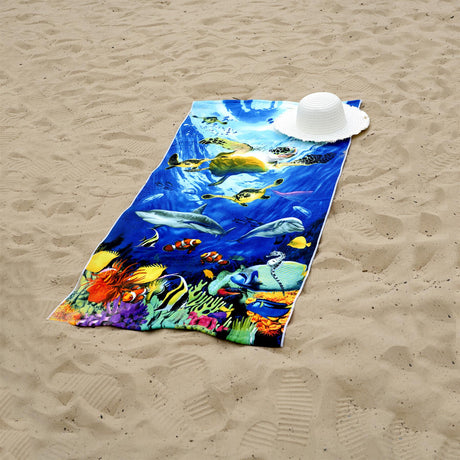 Ocean Turtles Design Large Towel by GEEZY - UKBuyZone