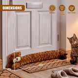 Novelty Draught Excluder for Doors Brown Cat Design