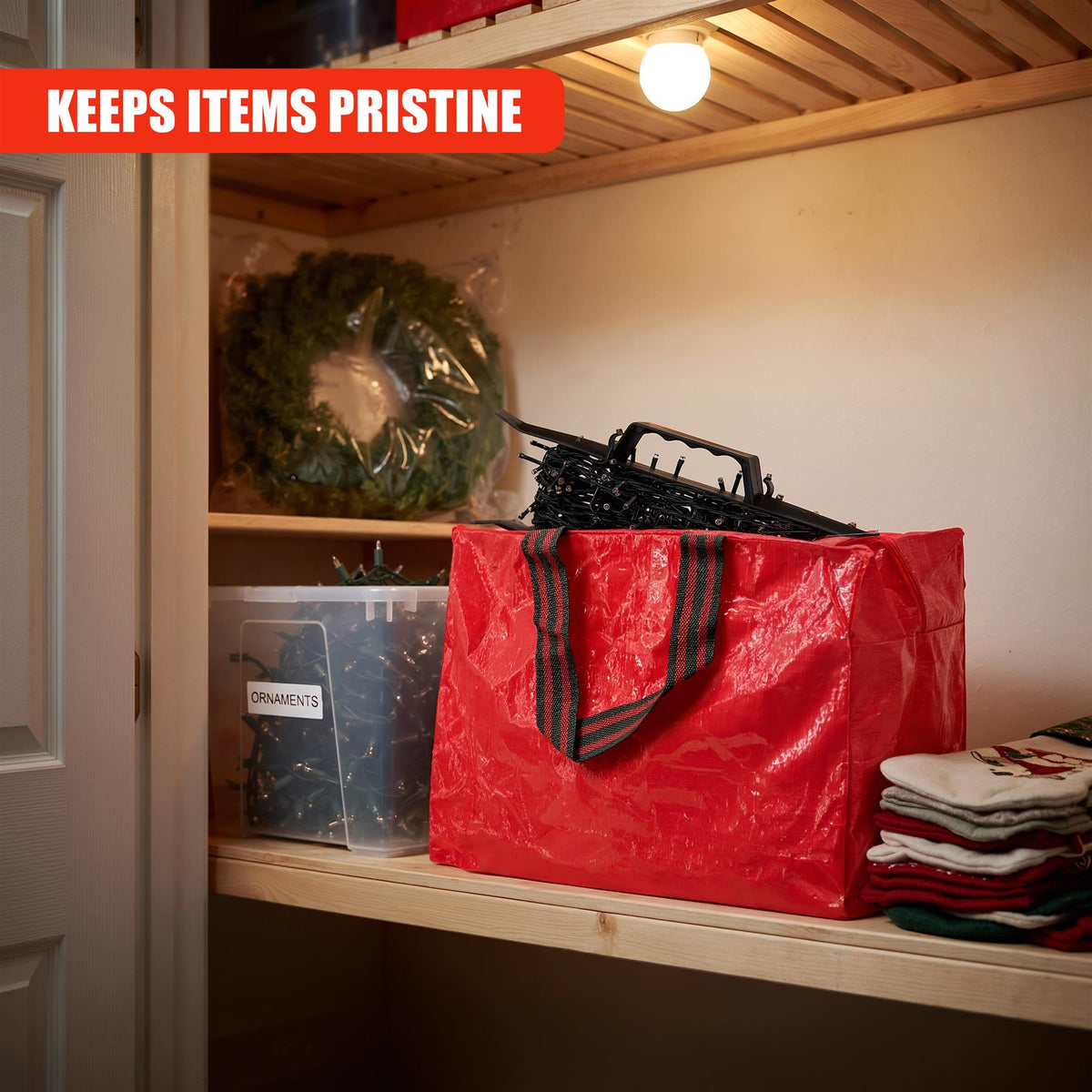 Christmas Lights Storage Bag & Cable Holders