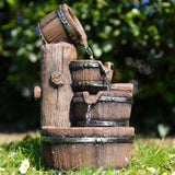 Barrel Water Feature With Led Lights by GEEZY - UKBuyZone