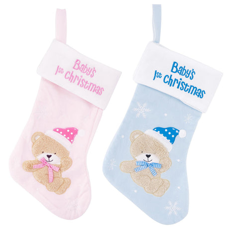 Set of 2 Baby's 1st Christmas Stockings by The Magic Toy Shop - UKBuyZone