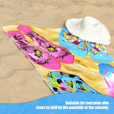 Beach Bath Towel Flip Flop Design Microfibre Towel