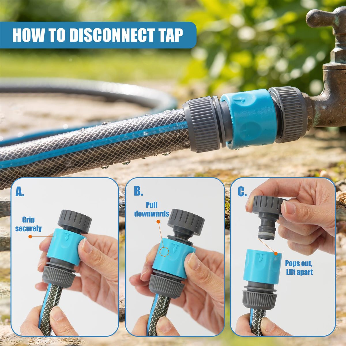 Garden Hose Set - 4 Pcs