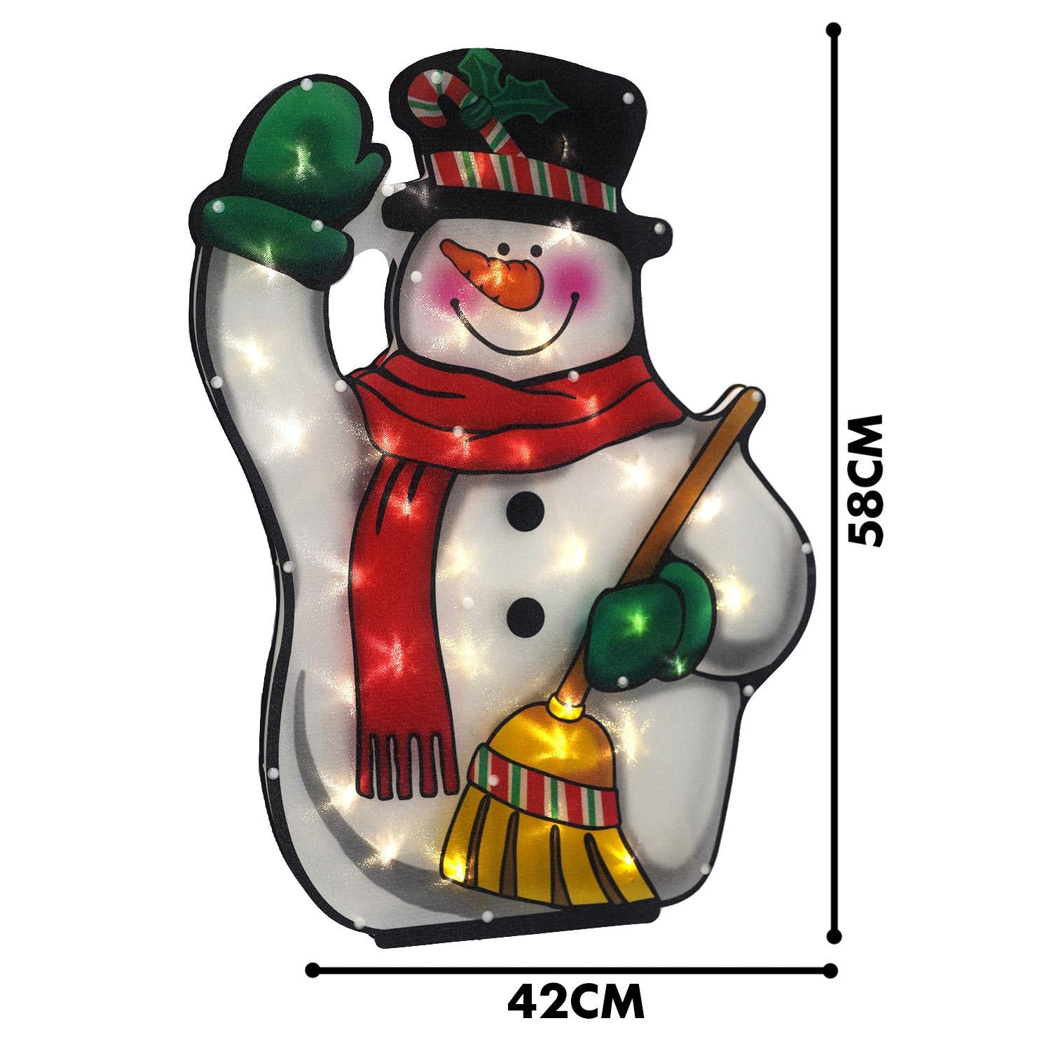 Christmas Silhouette Broom & Snowman by GEEZY - UKBuyZone