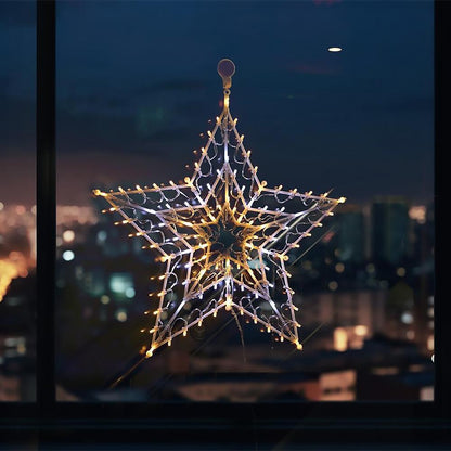 Christmas LED Light Star Silhouette Warm White by GEEZY - UKBuyZone