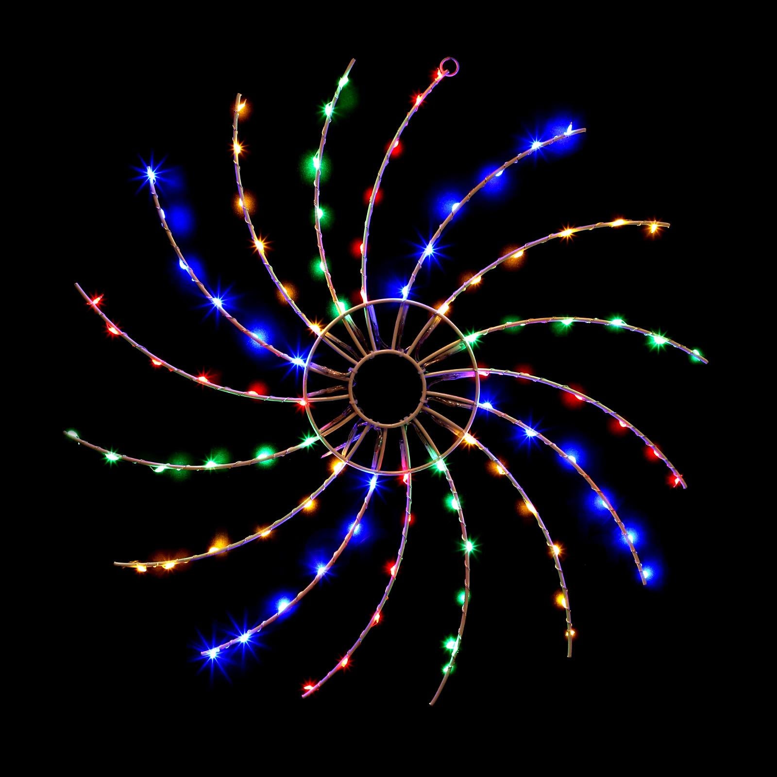 Christmas LED Light Spinner Silhouette Multicoloured by GEEZY - UKBuyZone