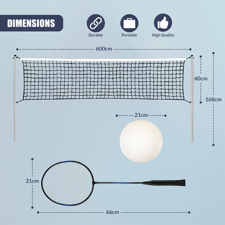 2-in-1 Complete Badminton and Volleyball Set by The Magic Toy Shop - UKBuyZone