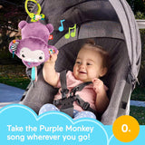 Fisher-Price Sing & Go Purple Monkey Stroller Toy
