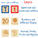 Wooden ABC 123 Block Set Kids Educational Toys by The Magic Toy Shop - UKBuyZone