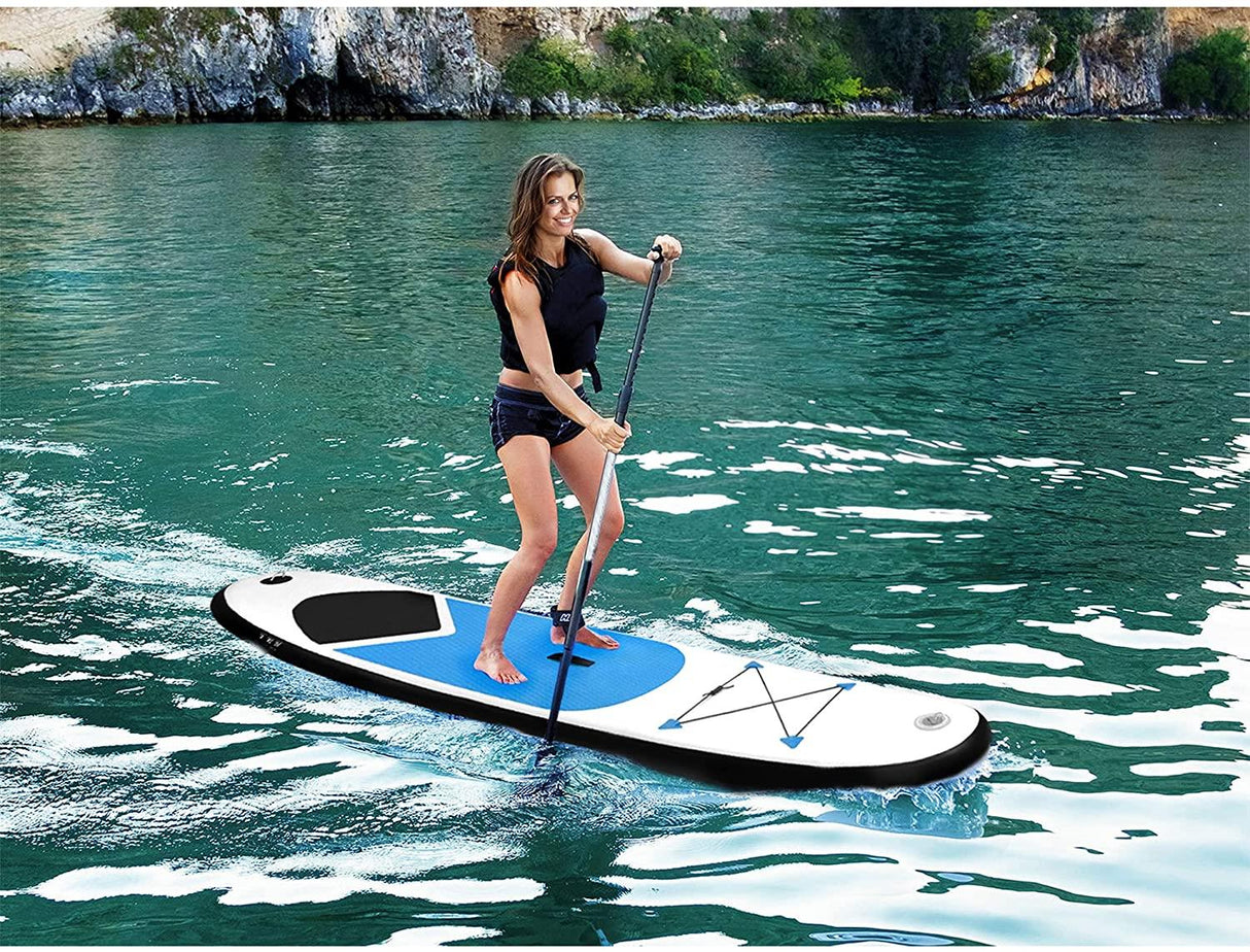 Blue Inflatable 305cm SUP Stand Up Paddle Board Surf Board by Geezy - UKBuyZone
