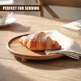 Round Acacia Wood Serving Tray