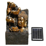 Solar Buddha Head Fountain by Geezy - UKBuyZone