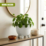 White Flower Pot with Legs, 29 cm