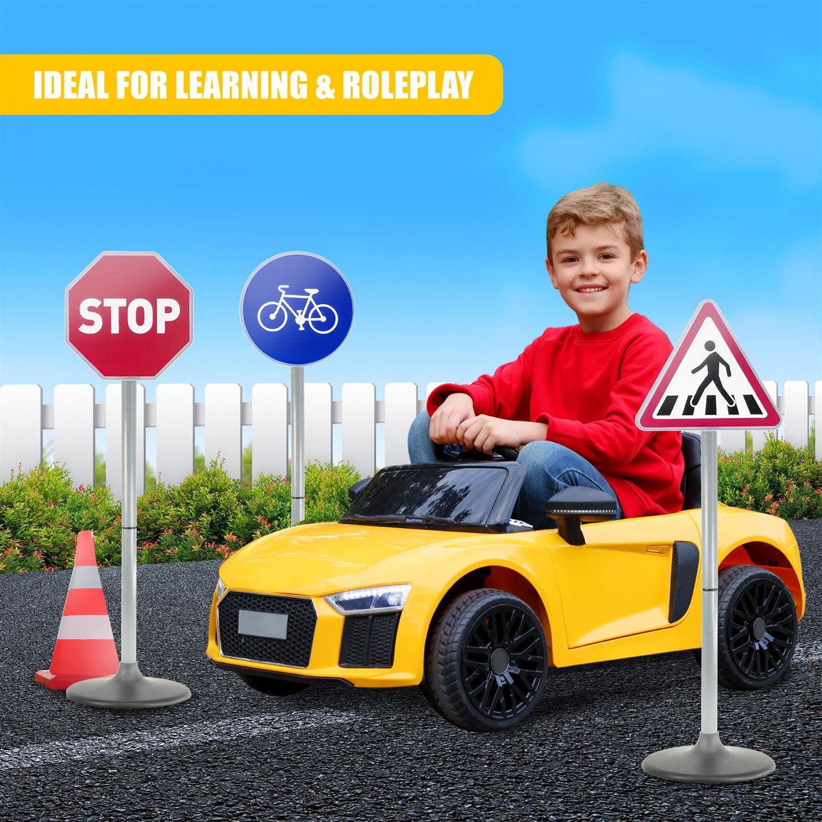 Do Not Ride Toys Sign Road Safety Signs Playset - Multicoloured - Nonridingtoyvehicle - The ...