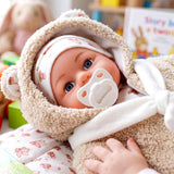 18" Bibi Girl Doll In Beige Coat
