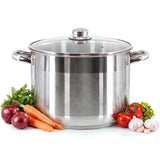 Stainless Steel Stock Pot with Lid - 12 L
