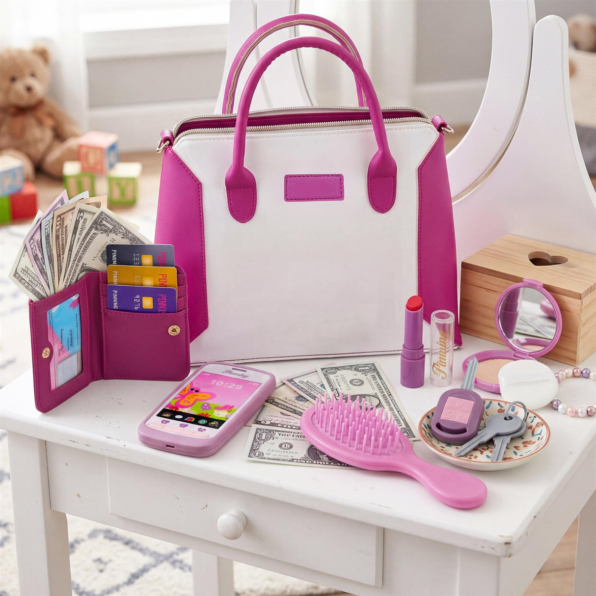 Toy Handbag Pretend Play Makeup Set