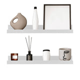 White Wall Hanging Shelf 45 cm Pack 2