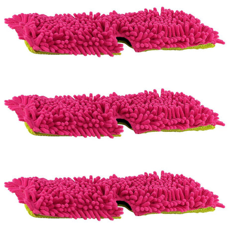 Set of 3 Double Sided Microfibre Mop Head by Geezy - UKBuyZone