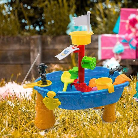 Pirate Ship Boat Sand and Water Table Play Set by The Magic Toy Shop - UKBuyZone