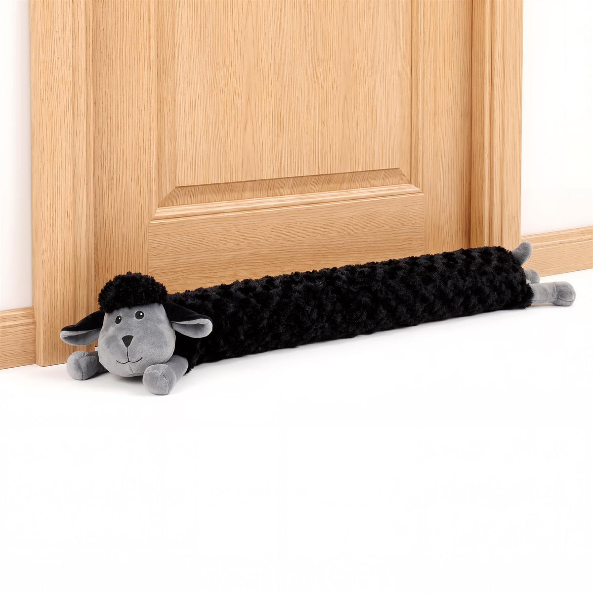 Novelty Black Sheep Draught Excluder for Doors