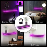 Floating Shelves with LED Lights