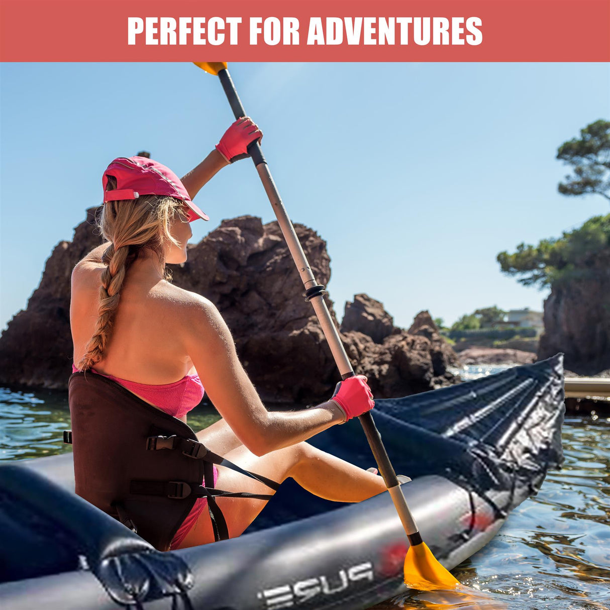 2 Person Inflatable Kayak with Accessories