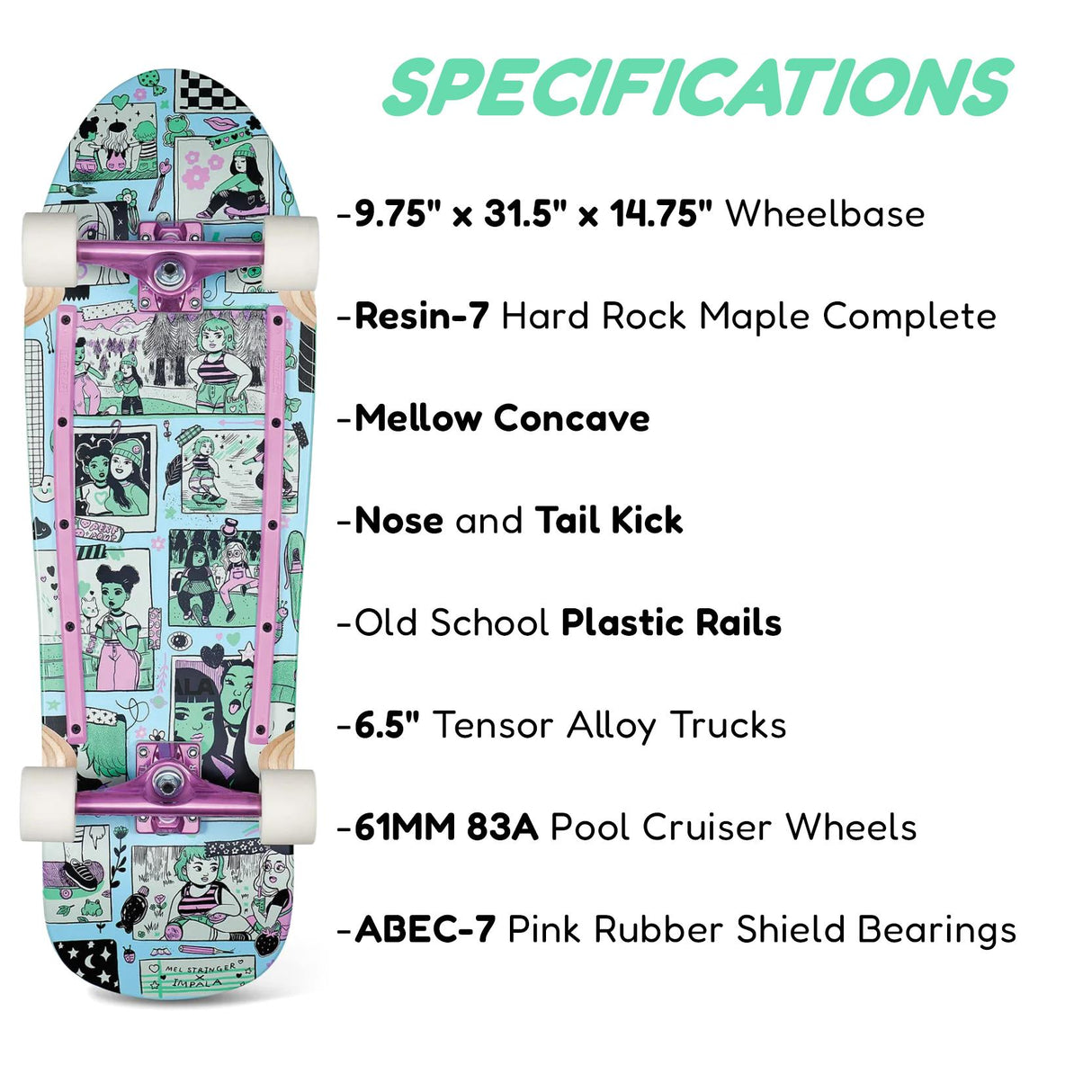 GEEZY Impala Hera 31.5" Complete Cruiser Board