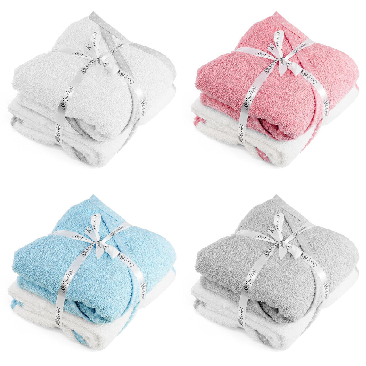 Pack of 2 Hooded Baby Bath Towels