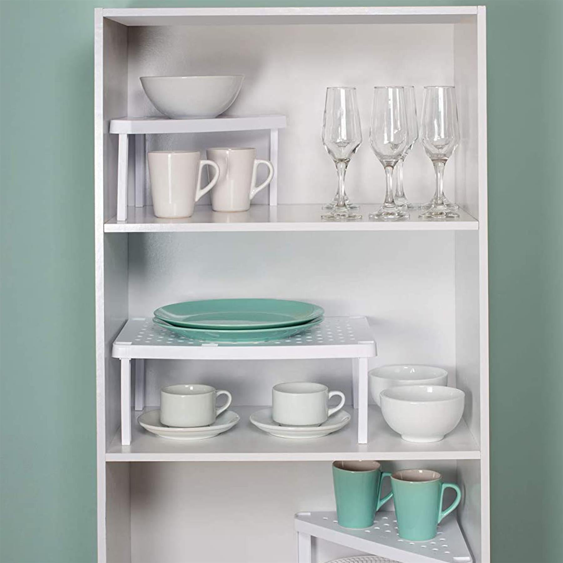 Kitchen Cabinet Stackable Insert Storage Shelf by Geezy - UKBuyZone