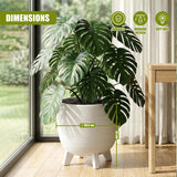 White Flower Pot with Legs, 39.5 cm