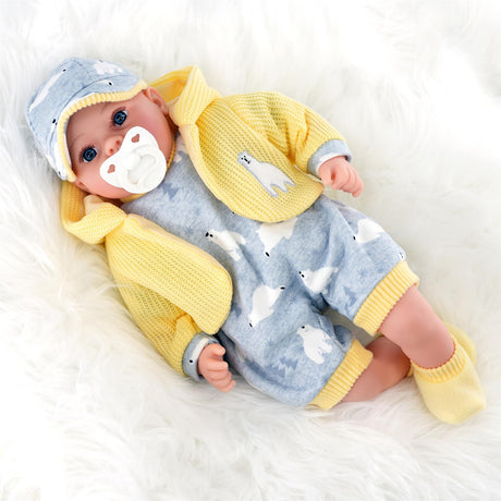 Baby Doll With Dummy & Sounds Yellow by BiBi Doll - UKBuyZone