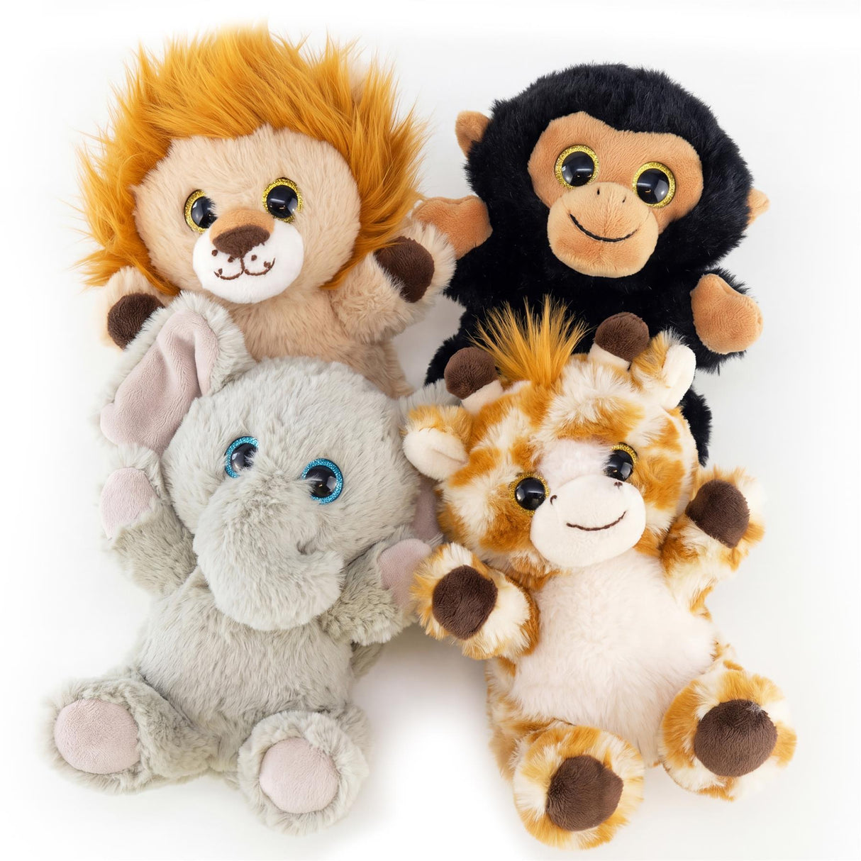 Set of 4 Wild Animal Soft Toys 6.5