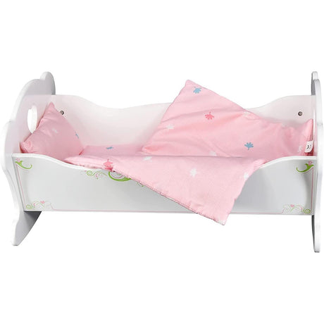 BiBi Doll Baby Dolls Wooden High Chair and Cradle Furniture