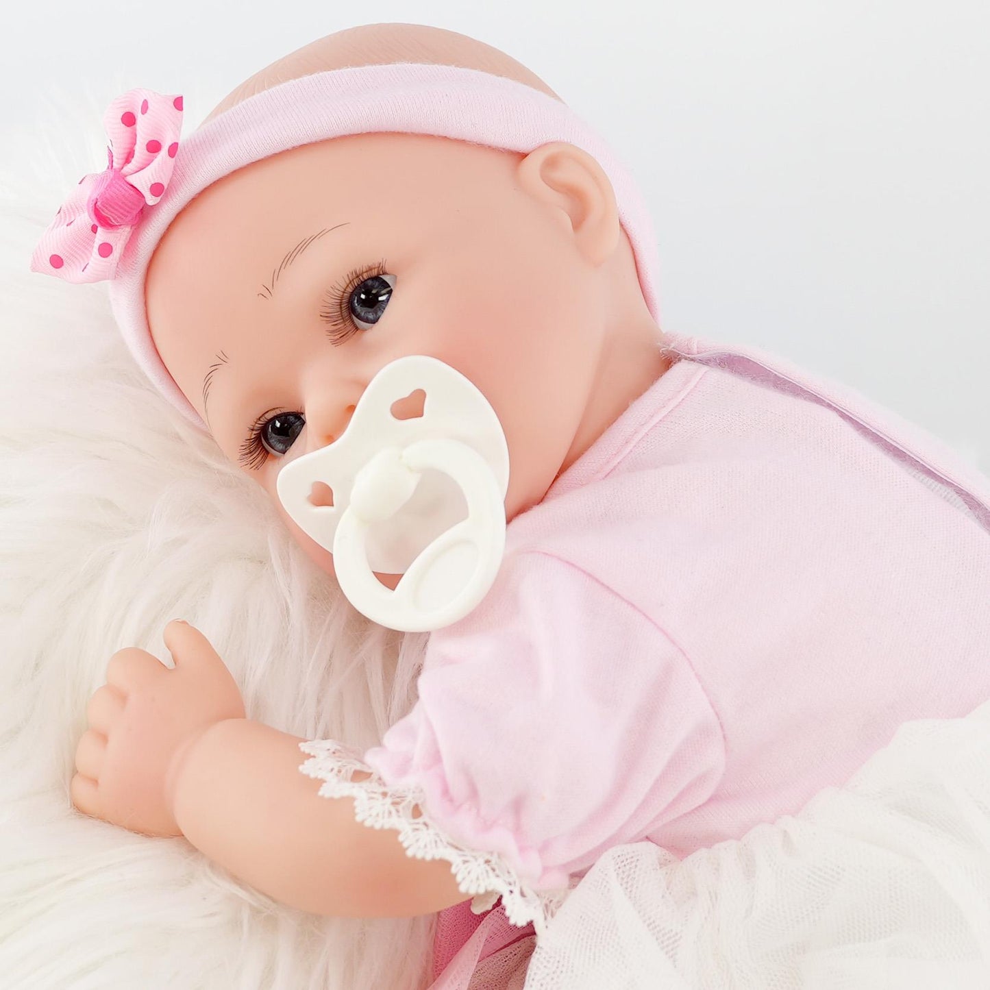 Lifelike Reborn Baby Girl Doll with Open Eyes 17" by BiBi Doll - UKBuyZone