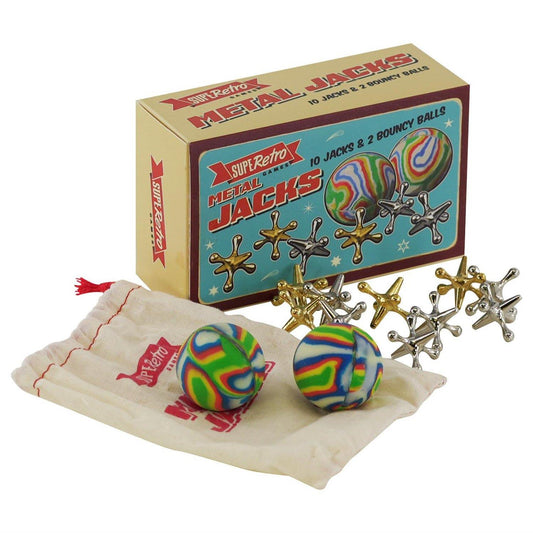 Traditional Metal Classic Jacks Game by The Magic Toy Shop - UKBuyZone