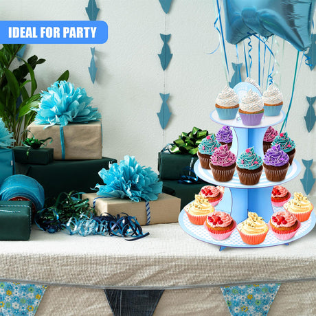 3 Tier Cardboard Cupcake Stand by GEEZY - UKBuyZone