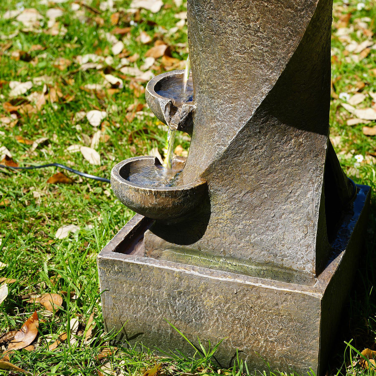 Cascading Water Feature Outdoor With LED by GEEZY - UKBuyZone