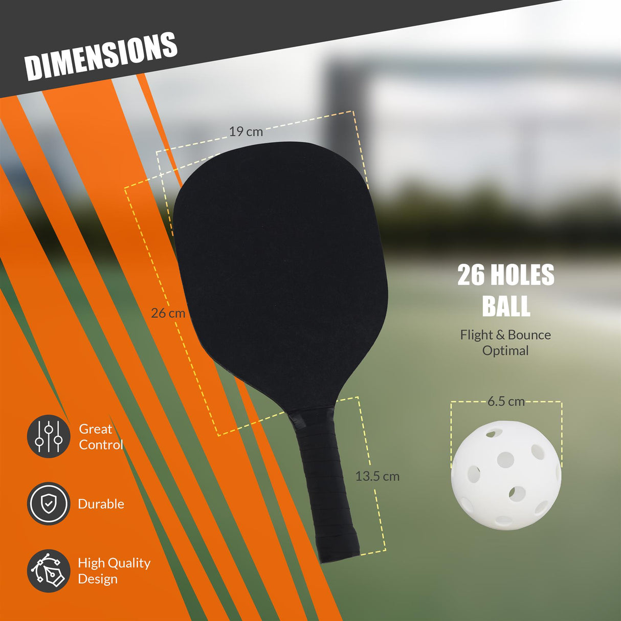 Golf ball with dimensions graphic - UKBuyZone