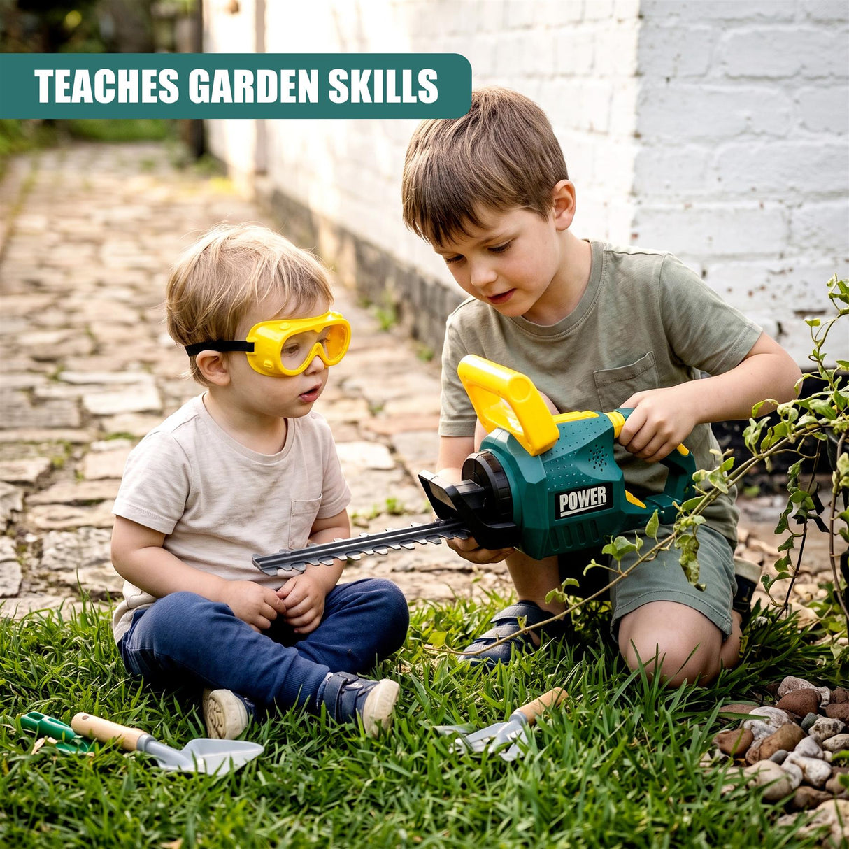 Kids Garden Hedge Trimmer Toy with Safety Goggles