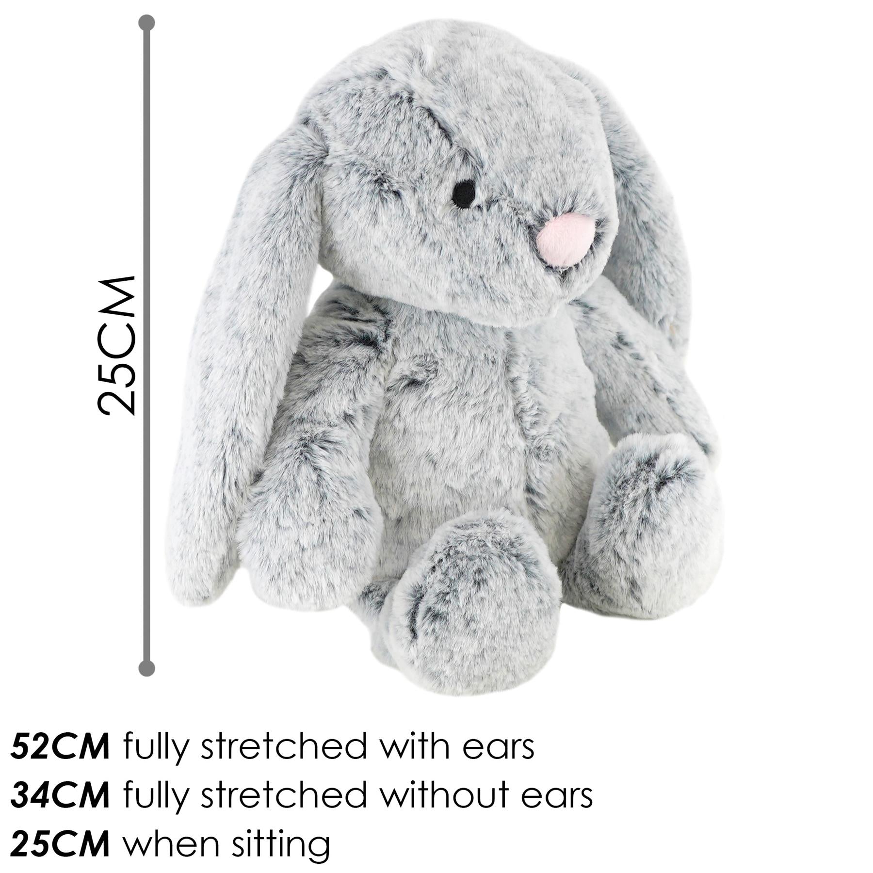 10 Plush Super Soft Grey Rabbit Cuddly Toy by The Magic Toy Shop At UKBuyZone UKbuyzone