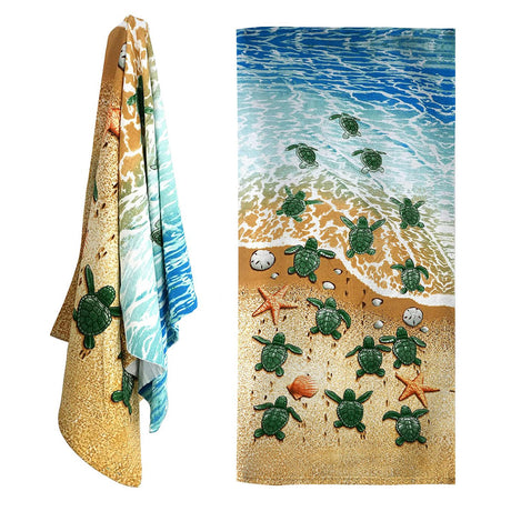 Turtles Design Large Towel by Geezy - UKBuyZone