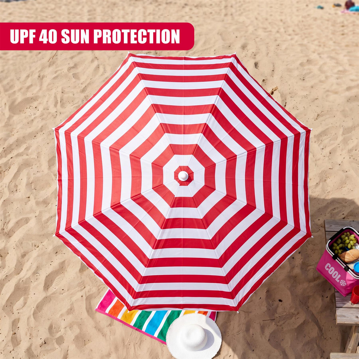 Red Striped Parasol