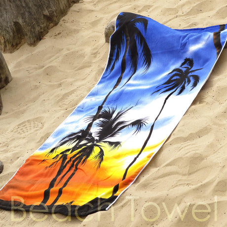 Beach Bath Towel Sunrise Design Microfibre Towel by GEEZY - UKBuyZone